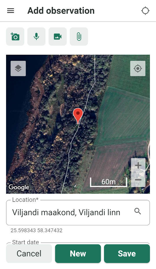 PlutoF GO observation location